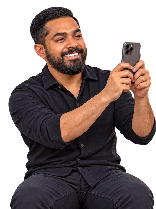 raj smiling
